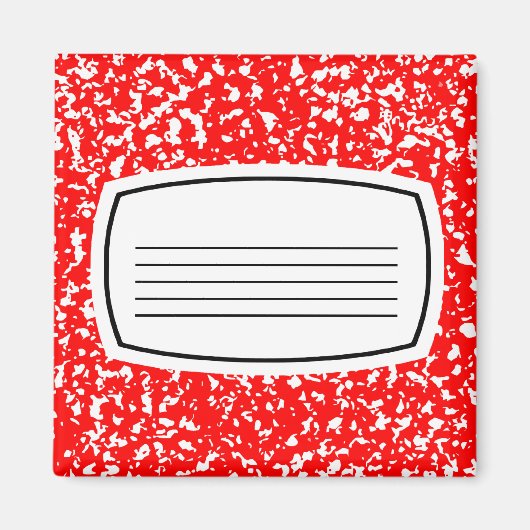 rood schrijfboek magneet (Voorkant)
