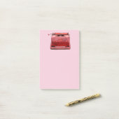 Rood schrijfmachine Post-it Opmerking Post-it® Notes (Op bureau)