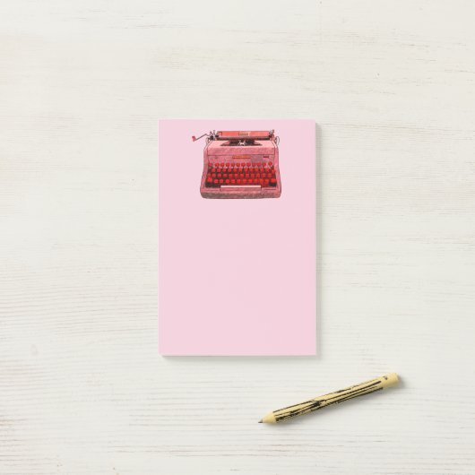 Rood schrijfmachine Post-it Opmerking Post-it® Notes (Op bureau)