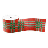 ROOD SCOTT TARTAN 3"Breed Grosgrain Lint (Spoel)