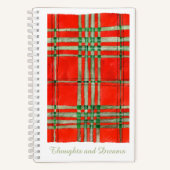 ROOD SCOTT TARTAN 5.5x8.5 spiraal Notitieboek (Voorkant)