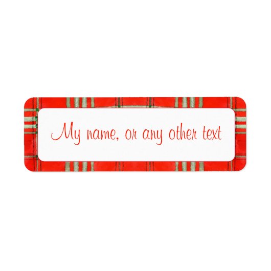 ROOD SCOTT TARTAN .75"x2.25" Labels (Voorkant)