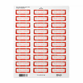 ROOD SCOTT TARTAN .75"x2.25" Labels (Full Sheet)