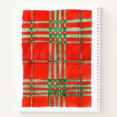 ROOD SCOTT TARTAN 8.5x11 spiraal Notitieboek (Achterkant)