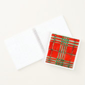ROOD SCOTT TARTAN 8.5x8.5 spiraal Notitieboek (Binnen)