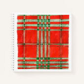 ROOD SCOTT TARTAN 8.5x8.5 spiraal Notitieboek (Voorkant)