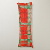 ROOD SCOTT TARTAN Body kussen (Voorkant Verticaal)