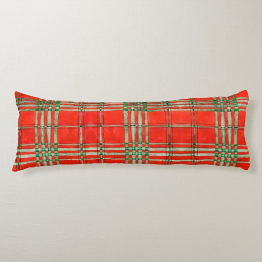 ROOD SCOTT TARTAN Body kussen (Voorkant)