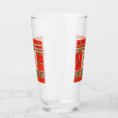 ROOD SCOTT TARTAN Pintglas + Initiaal Glas (Links)