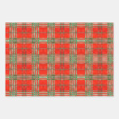 ROOD SCOTT TARTAN Vlak Blad Verpakkend Document Inpakpapier Vel (Voorkant)