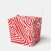 Rood Scribbleprints patroon Bedankdoosjes (Voorkant Zijde)