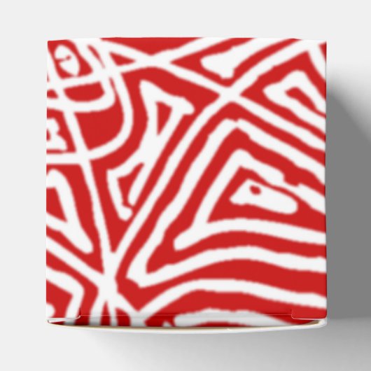 Rood Scribbleprints Patroon Bedankdoosjes (Bovenkant)