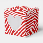 Rood Scribbleprints Patroon Bedankdoosjes (Voorkant Zijde)