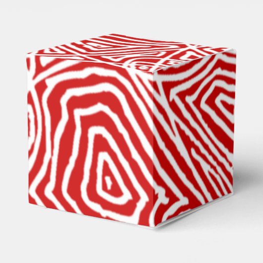 Rood Scribbleprints patroon Bedankdoosjes (Achterkant)