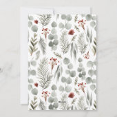 Rood Script Groen 3 Fotocollage Kerst Kaart (Achterkant)