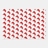 Rood script kerst, pokadots en Santa Hat Inpakpapier Vel (Voorkant 3)