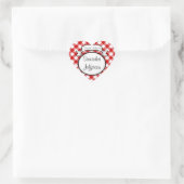 Rood Script -Uit de keuken van- Jar/Label Hart Sticker (Tas)
