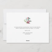 Rood script Vrolijk kerstfeest bewegende aankondig Feestdagenkaart (Achterkant)