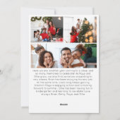 Rood Script Vrolijk Kerstmis Verticaal 7 Foto Feestdagenkaart (Achterkant)