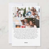 Rood Script Vrolijk Kerstmis Verticaal 8 Foto Feestdagenkaart (Achterkant)