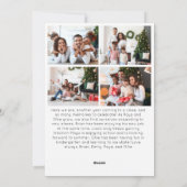 Rood Script Vrolijk Kerstmis Verticaal Tien Foto Feestdagenkaart (Achterkant)