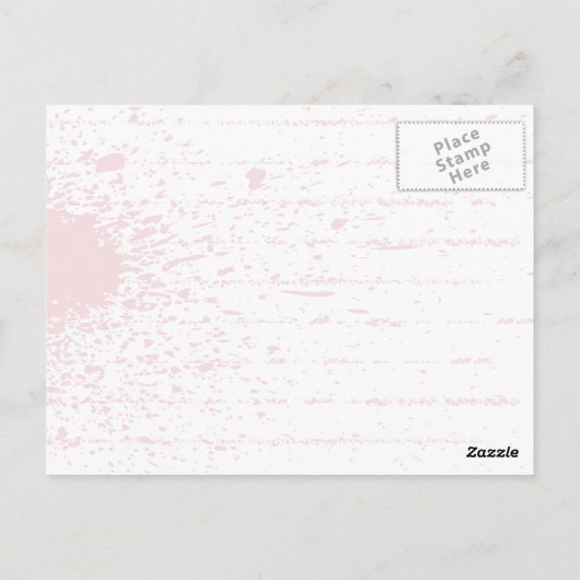 Rood scrollwerk met tafelblad briefkaart (Achterkant)