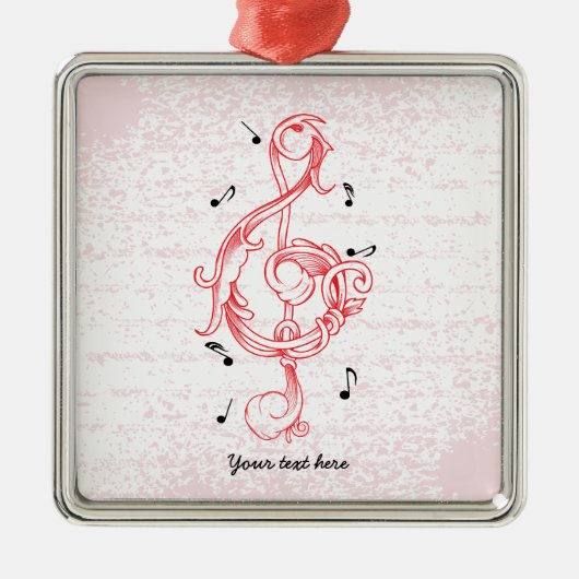 Rood scrollwerk met tafelblad metalen ornament (Voorkant)