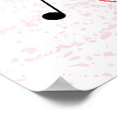 Rood scrollwork alleen maar poster met sleutel (Hoek)