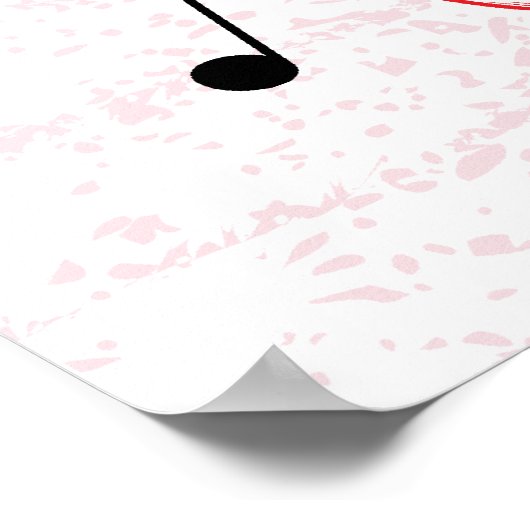 Rood scrollwork alleen maar poster met sleutel (Hoek)