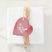 Rood & seafoam Green Rosé & Rozen Valentijns Gift Bedankjes Labels (In situ)