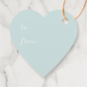 Rood & seafoam Green Rosé & Rozen Valentijns Gift Bedankjes Labels (Achterkant)