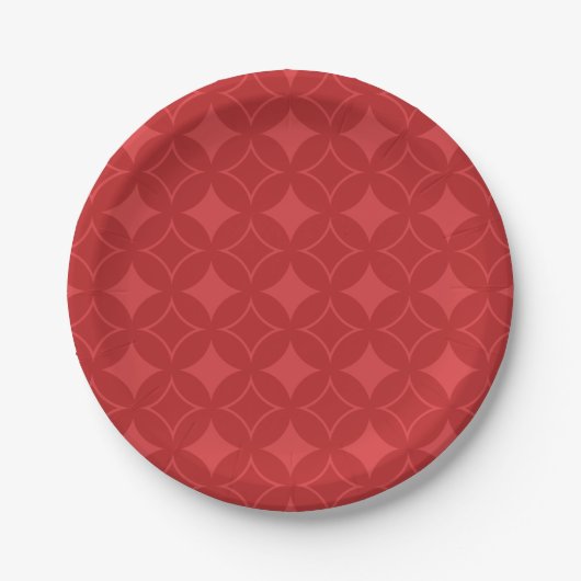 Rood shippo patroon papieren bordje (Voorkant)