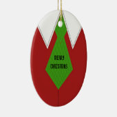 Rood Shirt en Stropdas Keramisch Ornament (Rechts)