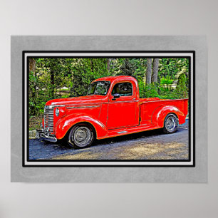 Rood Show bij auto — Art Print