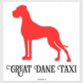 Rood Show op grote schaal Daan Silhouette Vinyl St Sticker (Vel)