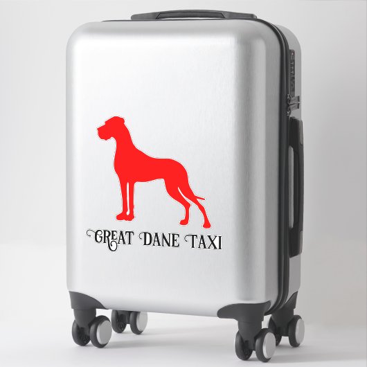 Rood Show op grote schaal Daan Silhouette Vinyl St Sticker (Koffer)