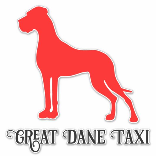 Rood Show op grote schaal Daan Silhouette Vinyl St Sticker (Voorkant)