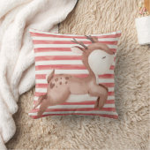 Rood Sierkussen met rendier (Deken)