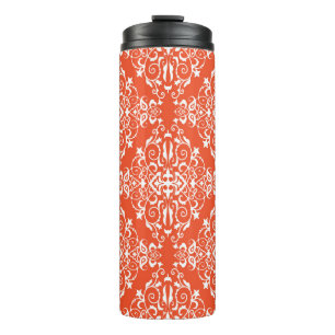 Rood sierpatroon naadloos patroon thermosbeker