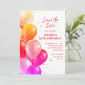 Rood Sinaasappel 50ste verjaardag Kaart (Staand voorkant)