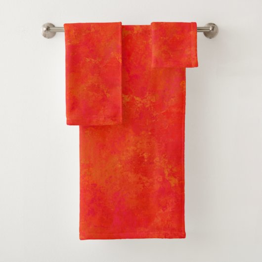 Rood Sinaasappel Abstract patroon Bad Handdoek (Insitu)