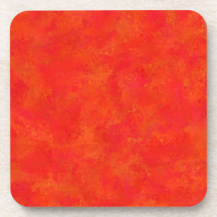 Rood Sinaasappel Abstract patroon Bier Onderzetter