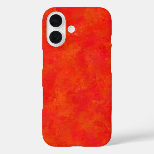 Rood Sinaasappel Abstract patroon iPhone 16 Hoesje