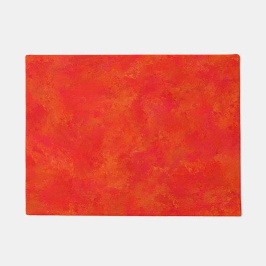 Rood Sinaasappel Abstract patroon Deurmat (Voorkant)