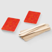 Rood Sinaasappel Abstract patroon Handwaaier (Niet-gemonteerd)
