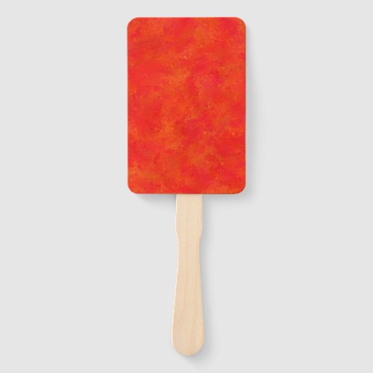 Rood Sinaasappel Abstract patroon Handwaaier (Voorkant)