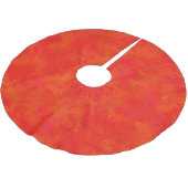 Rood Sinaasappel Abstract patroon Kerstboom Rok (Gekanteld)