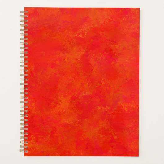 Rood Sinaasappel Abstract patroon Planner (Voorkant)