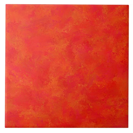 Rood Sinaasappel Abstract patroon Tegeltje (Voorkant)