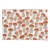 Rood Sinaasappel Aspen Paddenstoelen Patroon Kussensloop (Voorkant)